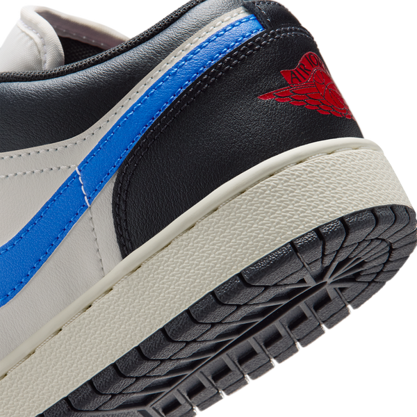Jordan AJ 1 Low - Boys' Grade School - Gray/Blue - Image 8