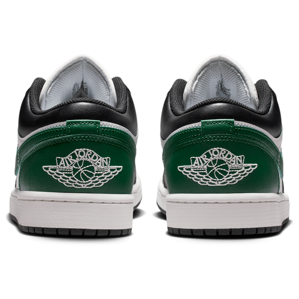 Jordan AJ 1 Low - Men's - Summit White/Black/Gorge Green - Image 3