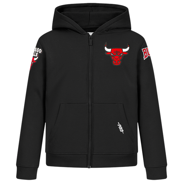 Pro Standard Chicago Bulls Classic Flc Fz Po Hoodie - Boys' Grade School - Black