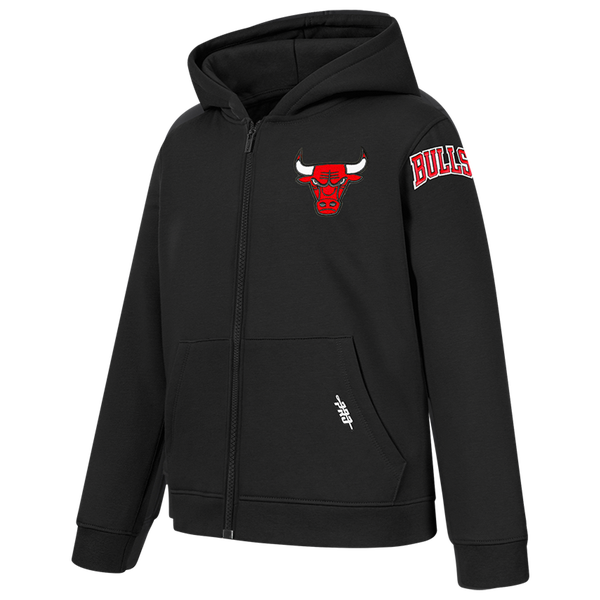 Pro Standard Chicago Bulls Classic Flc Fz Po Hoodie - Boys' Grade School - Black - Image 3
