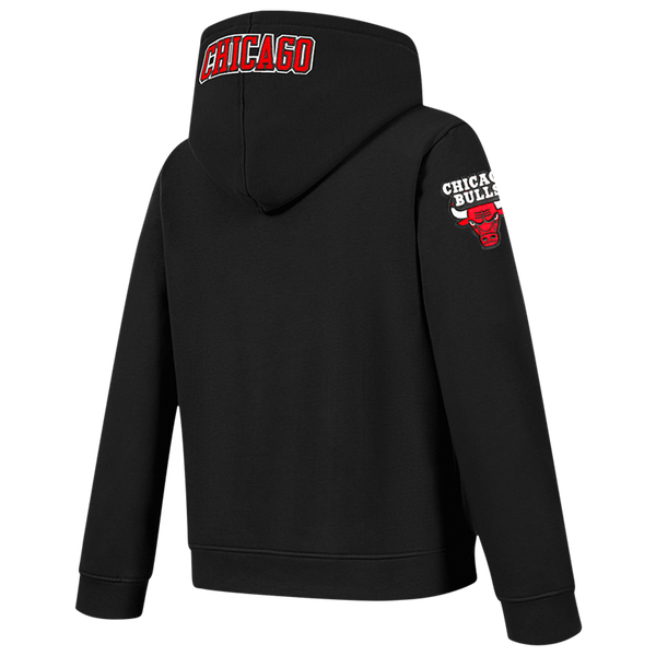 Pro Standard Chicago Bulls Classic Flc Fz Po Hoodie - Boys' Grade School - Black - Image 4