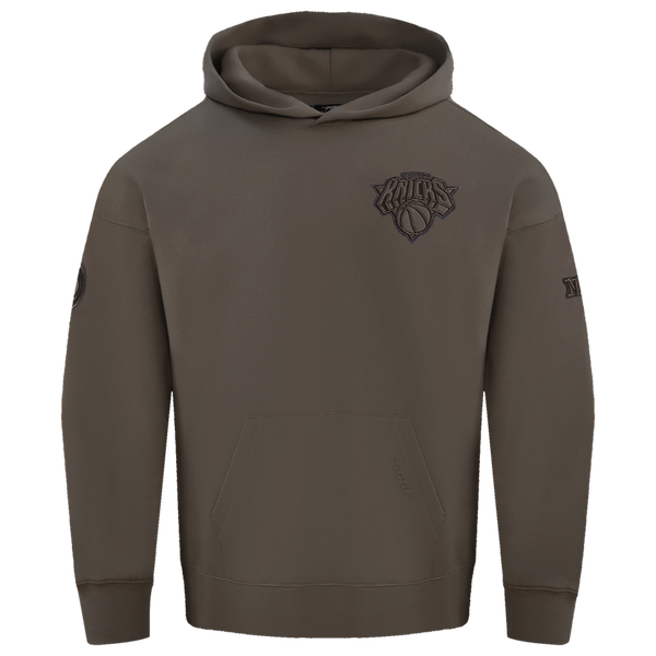 Pro Standard Knicks Neutral Drop Shoulder Pullover Hoodie - Men's - Dark Taupe