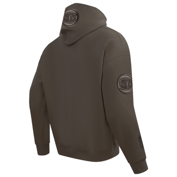 Pro Standard Knicks Neutral Drop Shoulder Pullover Hoodie - Men's - Dark Taupe - Image 4