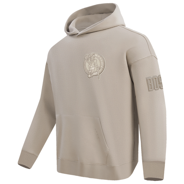 Pro Standard CELTICS NEUTRAL DROP SHOULDER FLC PO HOODIE - Men's - Taupe - Image 3