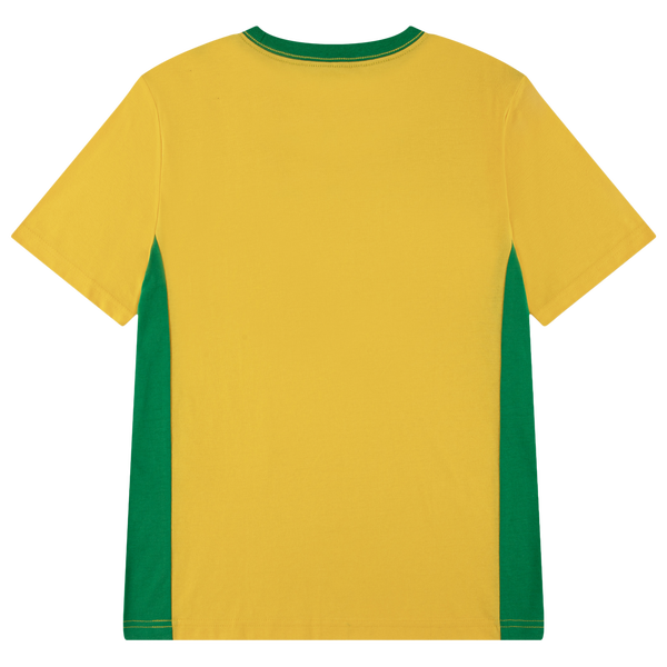 Jordan Brasil Kids Short Sleeve T-Shirt - Boys' Grade School - Yellow/Green - Image 2