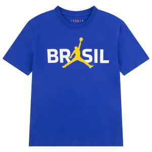 Jordan Brasil Kids T-Shirt - Boys' Grade School - Blue/White