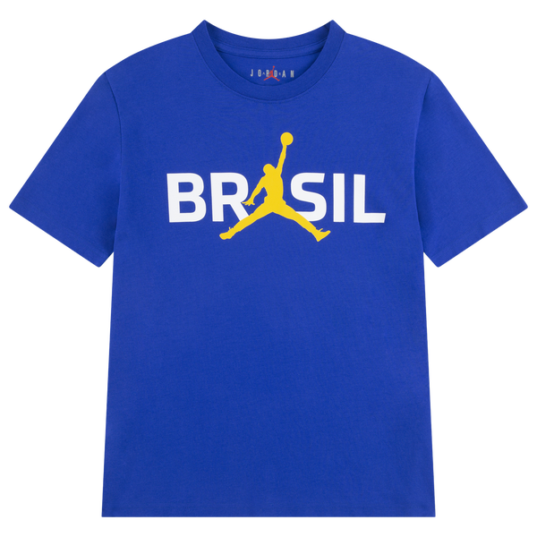 Jordan Brasil Kids T-Shirt - Boys' Grade School - Blue/White