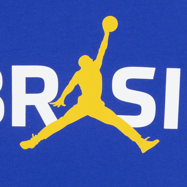 Jordan Brasil Kids T-Shirt - Boys' Grade School - Blue/White - Image 3