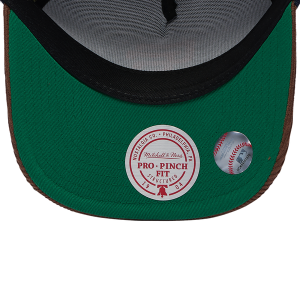 Mitchell & Ness Giants Denim Cord Pro Pinch Cap - Adult - Navy/Brown - Image 5