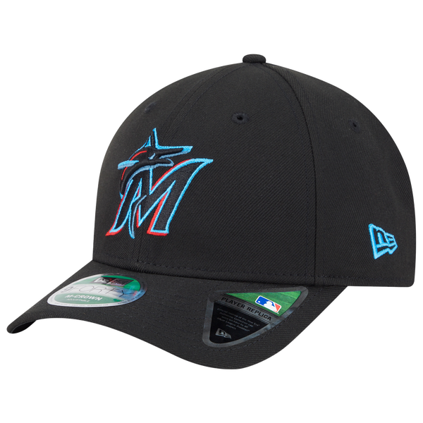 New Era Marlins Player Replica 9FORTY Cap - Men's - Black/Multi