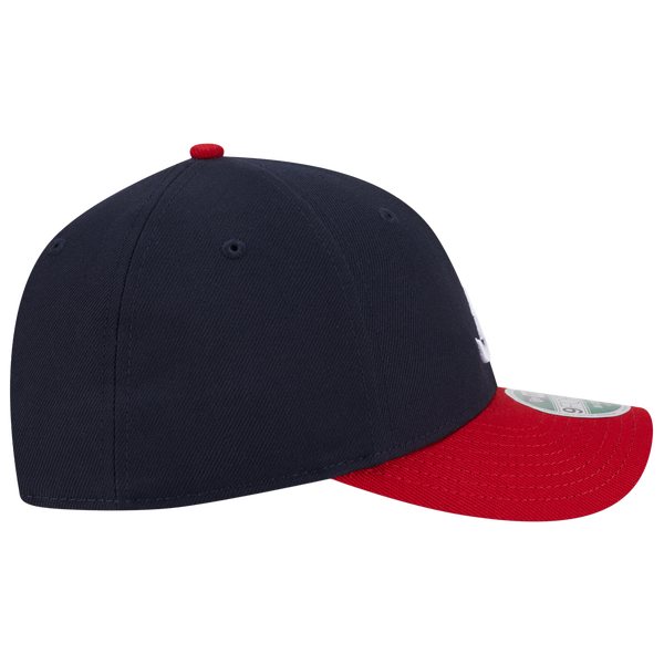 New Era Braves Player Replica 9FORTY Cap - Men's - Navy/Red - Image 5