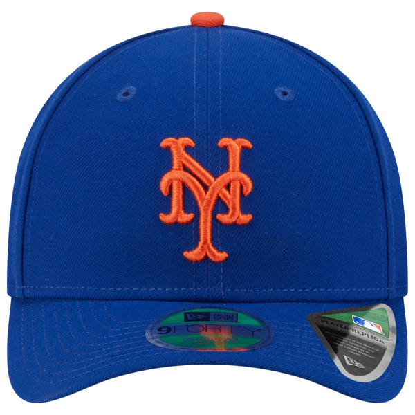 New Era Mets Player Replica 9FORTY Cap - Men's - Blue/Orange - Image 2