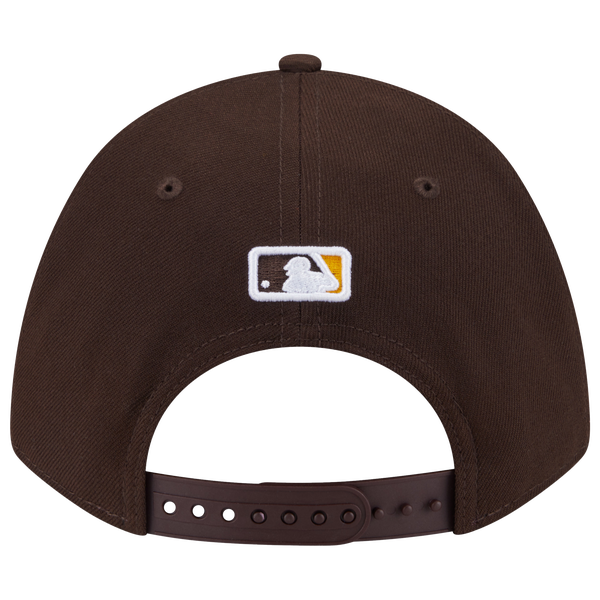 New Era Padres Player Replica 9FORTY Cap - Men's - Brown/Yellow - Image 6