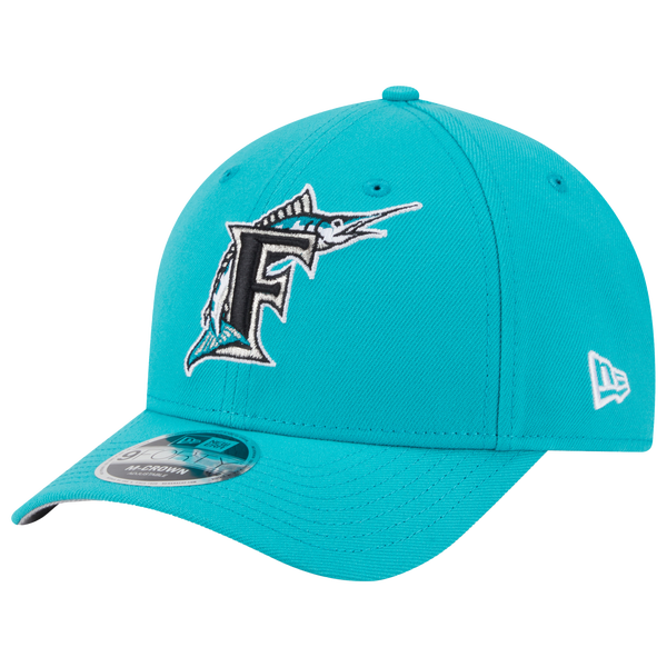 New Era Marlins Cooperstown Player Replica 9FORTY Cap - Men's - Teal/Black
