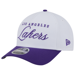 New Era Lakers 9Forty AF 25 NBA Cap - Adult - White/Purple