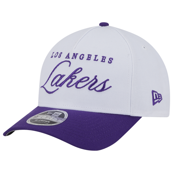 New Era Lakers 9Forty AF 25 NBA Cap - Adult - White/Purple
