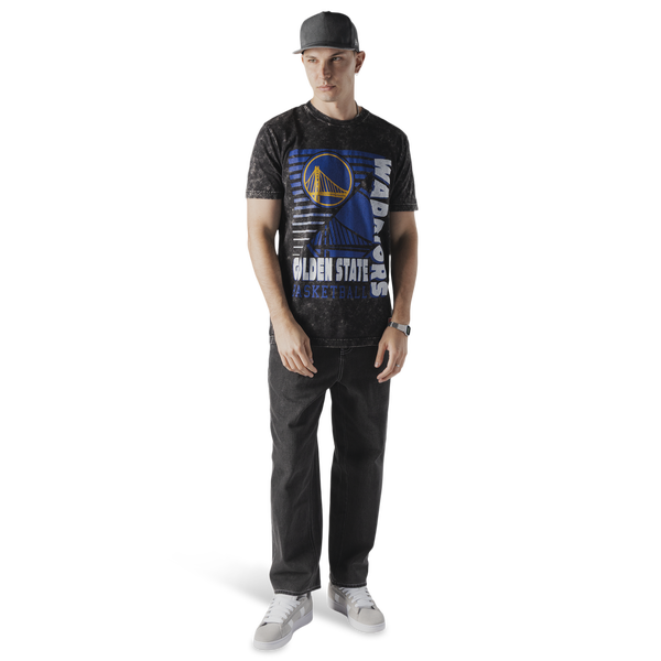 New Era Warriors Washed Short Sleeve T-Shirt - Men's - Black - Image 6