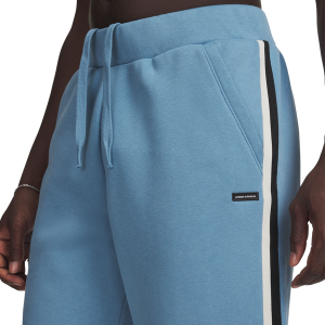 Under Armour Icon Heavy Rib Joggers - Men's - Blue Smoke/White