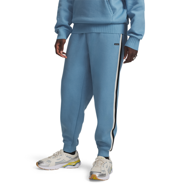 Under Armour Icon Heavy Rib Joggers - Men's - Blue Smoke/White - Image 3