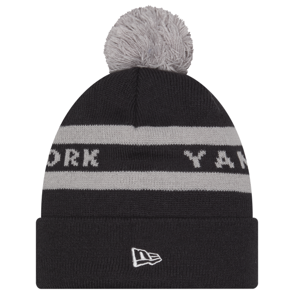 New Era Yankees Wordmark 2T Pomknit - Adult - Navy/Grey - Image 2