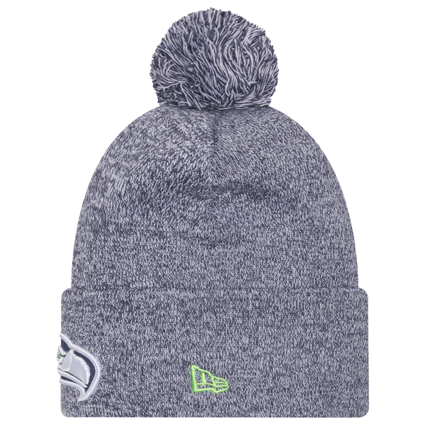 New Era Seahawks Marl Pom Knit - Adult - Navy - Image 2