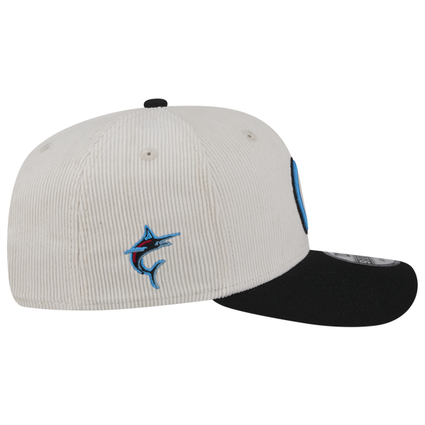 New Era Marlins 9Seventy Cord Loyal Cap - Adult - White/Black - Image 4