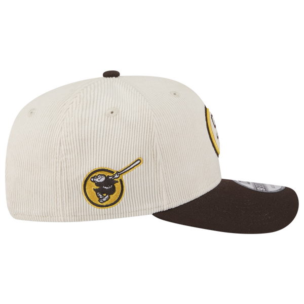 New Era Padres 9Seventy Cord Loyal Cap - Adult - White/Brown - Image 4