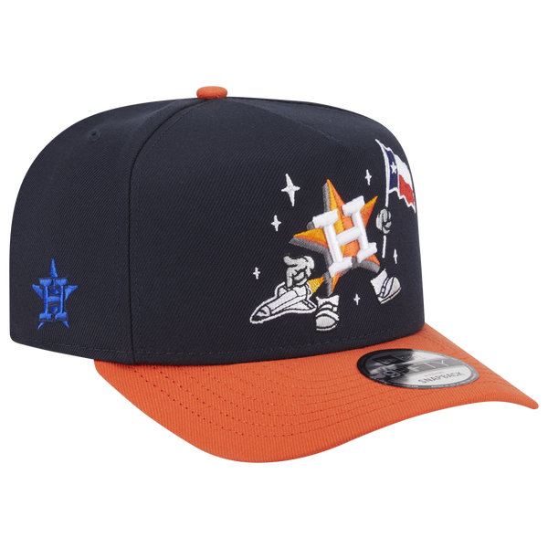 New Era Astros 9Fifty A-Frame Cartoon Cap - Adult - Navy/Orange - Image 3