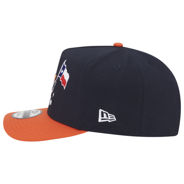 New Era Astros 9Fifty A-Frame Cartoon Cap - Adult - Navy/Orange - Image 4