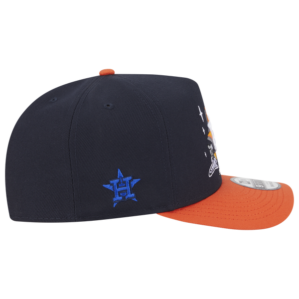 New Era Astros 9Fifty A-Frame Cartoon Cap - Adult - Navy/Orange - Image 5