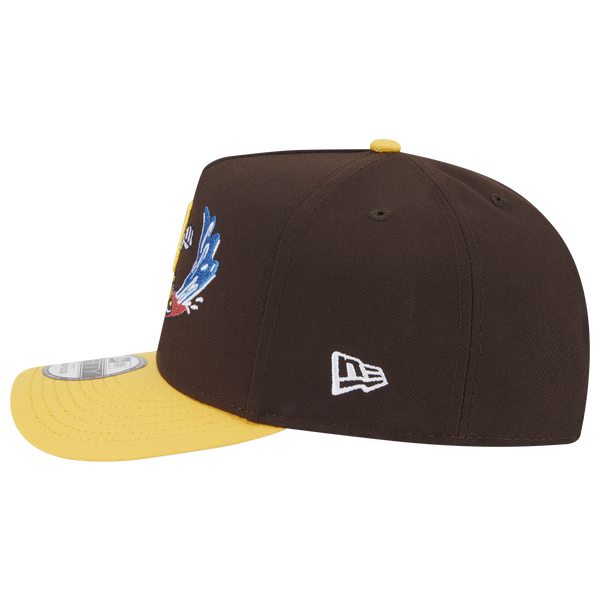 New Era Padres 9Fifty A-Frame Cartoon Cap - Adult - Yellow/Brown - Image 6