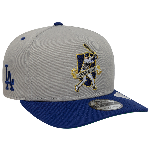 New Era Dodgers 9Fifty A-Frame Player Cap - Adult - Navy/Grey - Image 3