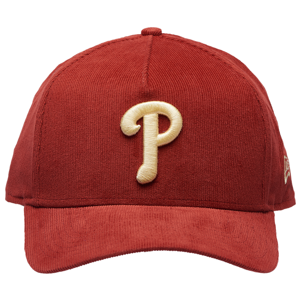 New Era Phillies 9Forty A-Frame Tonal Cord Cap - Adult - Orange - Image 2