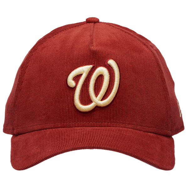 New Era Nationals 9Forty A-Frame Tonal Cord Cap - Adult - Orange - Image 2