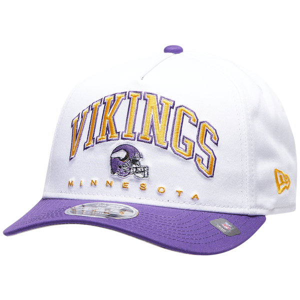 New Era Vikings 9Forty A-Frame 2T Arch Cap - Adult - White/Purple