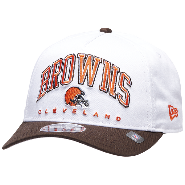 New Era Browns 9Forty A-Frame 2T Arch Cap - Adult - White/Brown