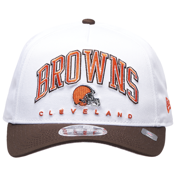 New Era Browns 9Forty A-Frame 2T Arch Cap - Adult - White/Brown - Image 2