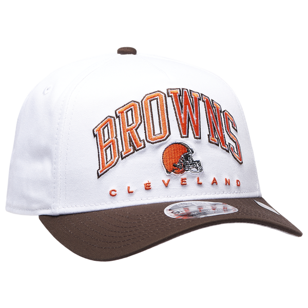 New Era Browns 9Forty A-Frame 2T Arch Cap - Adult - White/Brown - Image 3