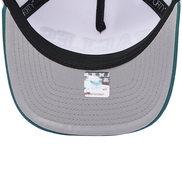 New Era Eagles 9Forty A-Frame 2T Arch Cap - Adult - White/Green - Image 5