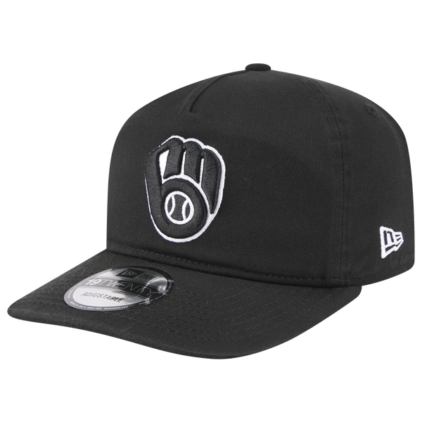 New Era Brewers Core 19TWENTY Cap - Adult - White/Black/Black