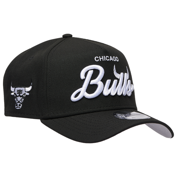 New Era Bulls 940 A Frame Local Play Cap - Adult - Black/Black - Image 3
