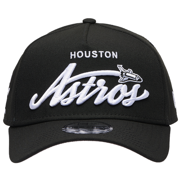 New Era Astros 940 A Frame Local Play Cap - Adult - Black/Black - Image 2