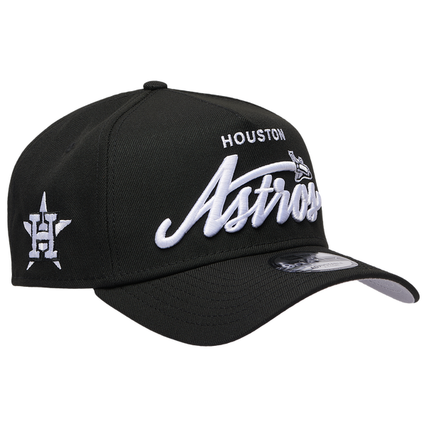 New Era Astros 940 A Frame Local Play Cap - Adult - Black/Black - Image 3