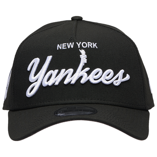 New Era Yankees 940 A Frame Local Play Cap - Adult - Black/Black - Image 2