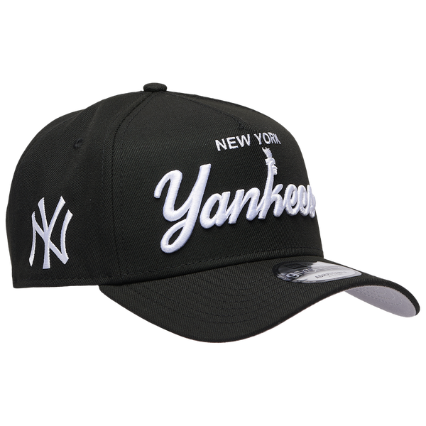 New Era Yankees 940 A Frame Local Play Cap - Adult - Black/Black - Image 3