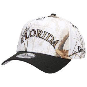 New Era Marlins 9FORTY A-Frame Snow Realtree Cap - Adult - Multi/Black