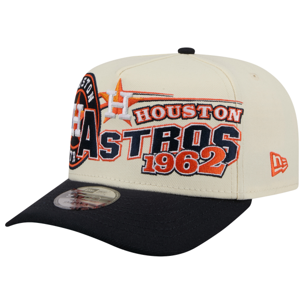 New Era Astros 9FIFTY A-Frame Classic Cap - Adult - White/Navy