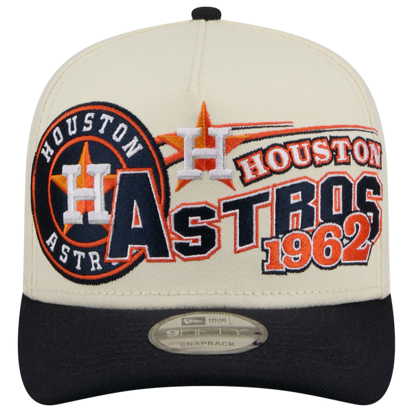 New Era Astros 9FIFTY A-Frame Classic Cap - Adult - White/Navy - Image 2