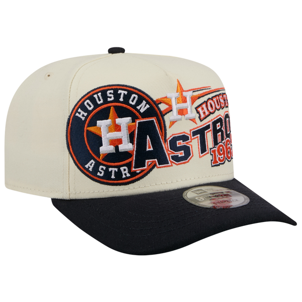 New Era Astros 9FIFTY A-Frame Classic Cap - Adult - White/Navy - Image 3