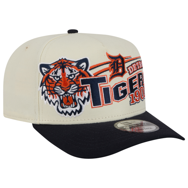 New Era Tigers 9FIFTY A-Frame Classic Cap - Adult - White/Navy - Image 3